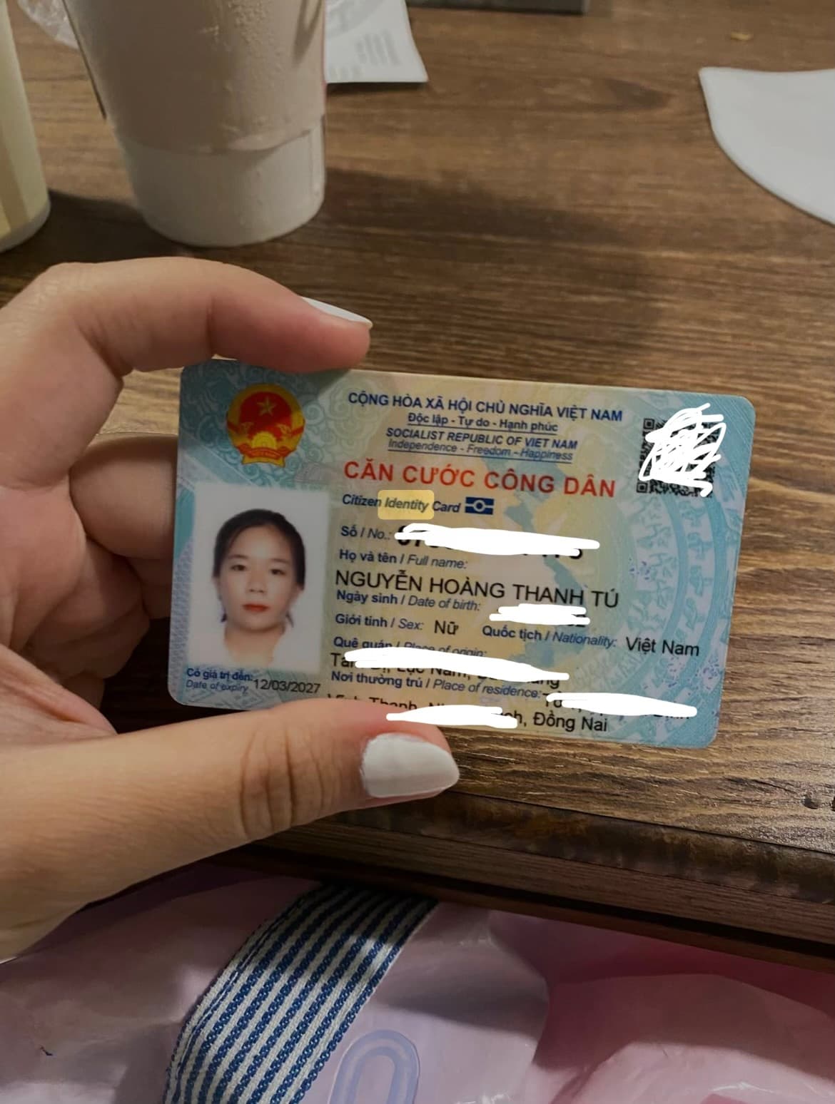 Rơi ví/giấy tờ tuỳ thân Nguyễn Hoàng Thanh Tú 2002 rơi ở Sài Gòn