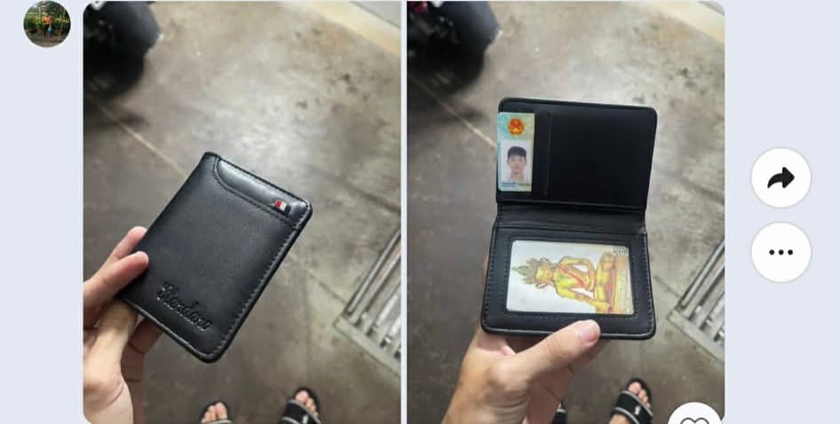 Em có rơi 1 chiếc ví trong vid có cccd tên trần đức mạnh rơi ở quận 1 