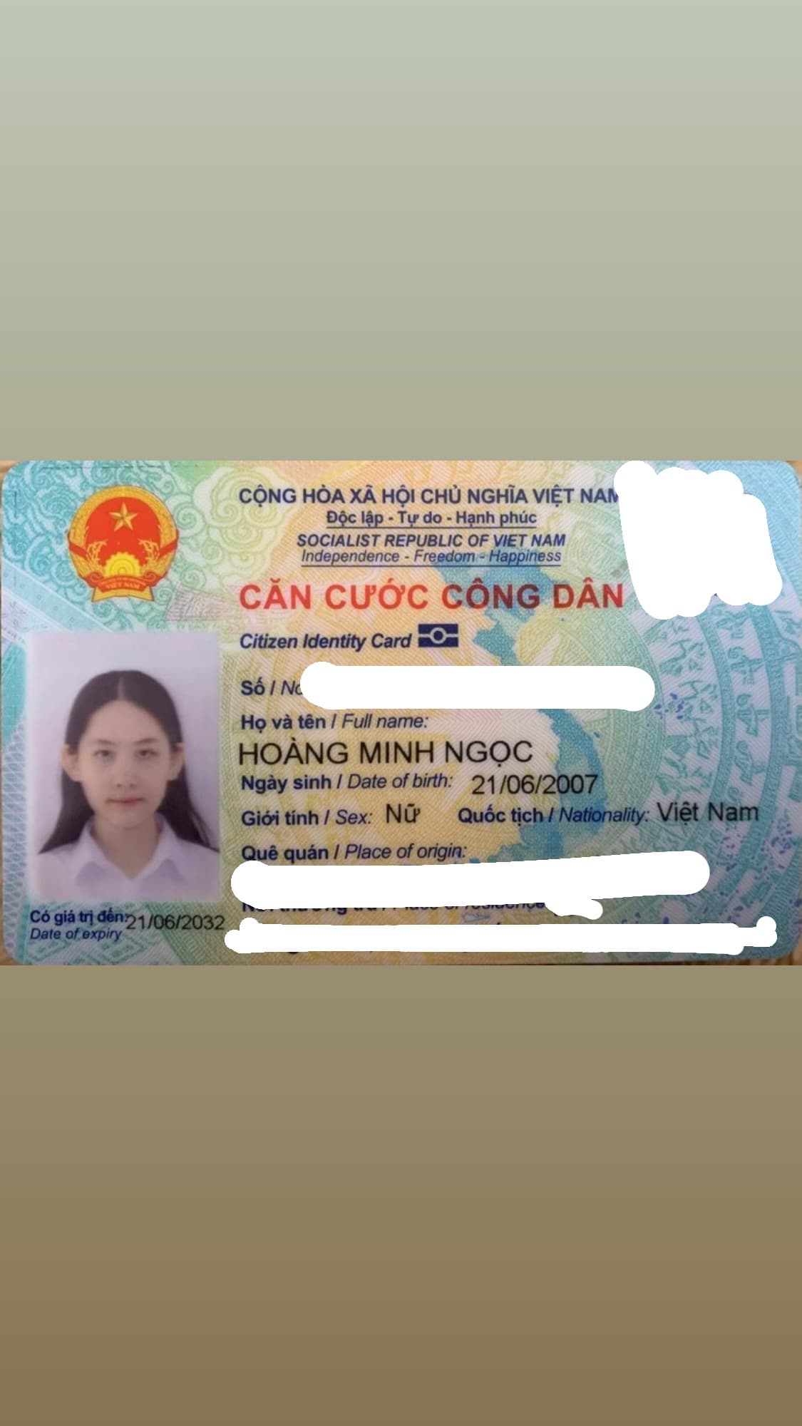 MẤT VÍ VÀ CCCD Hoàng Minh Ngọc rơi ở Đống Đa HN