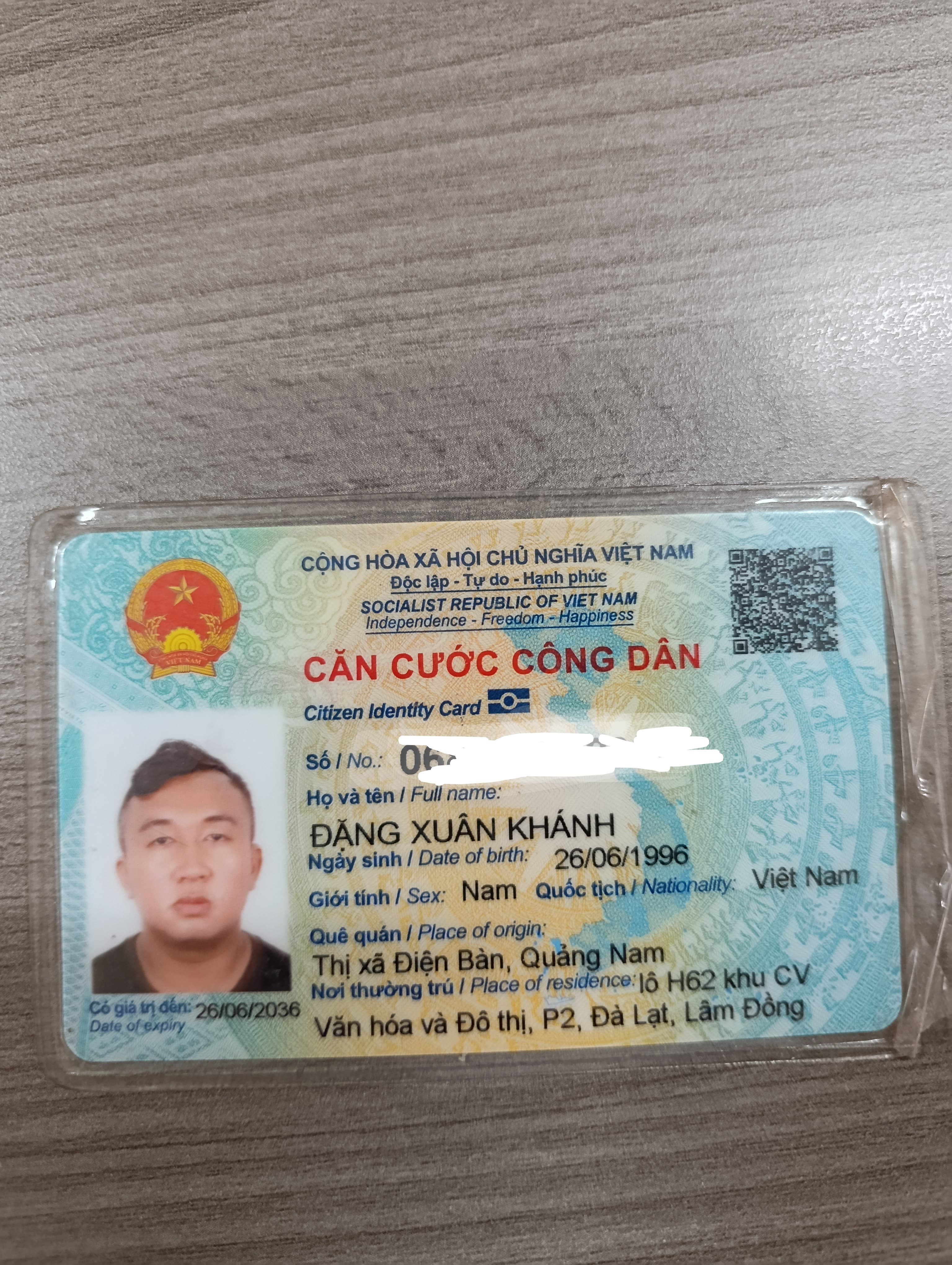 Rơi ví, giấy tờ tùy thân Đặng Xuân Khánh 1986 rơi ở Đà Lạt 