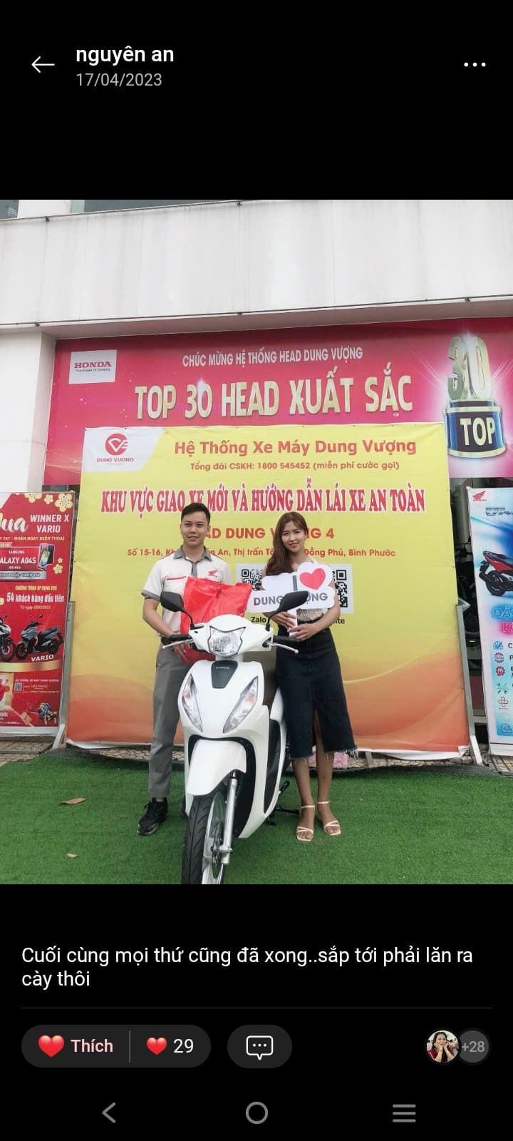 Mất xe nguyễn thị ngọc an 1998