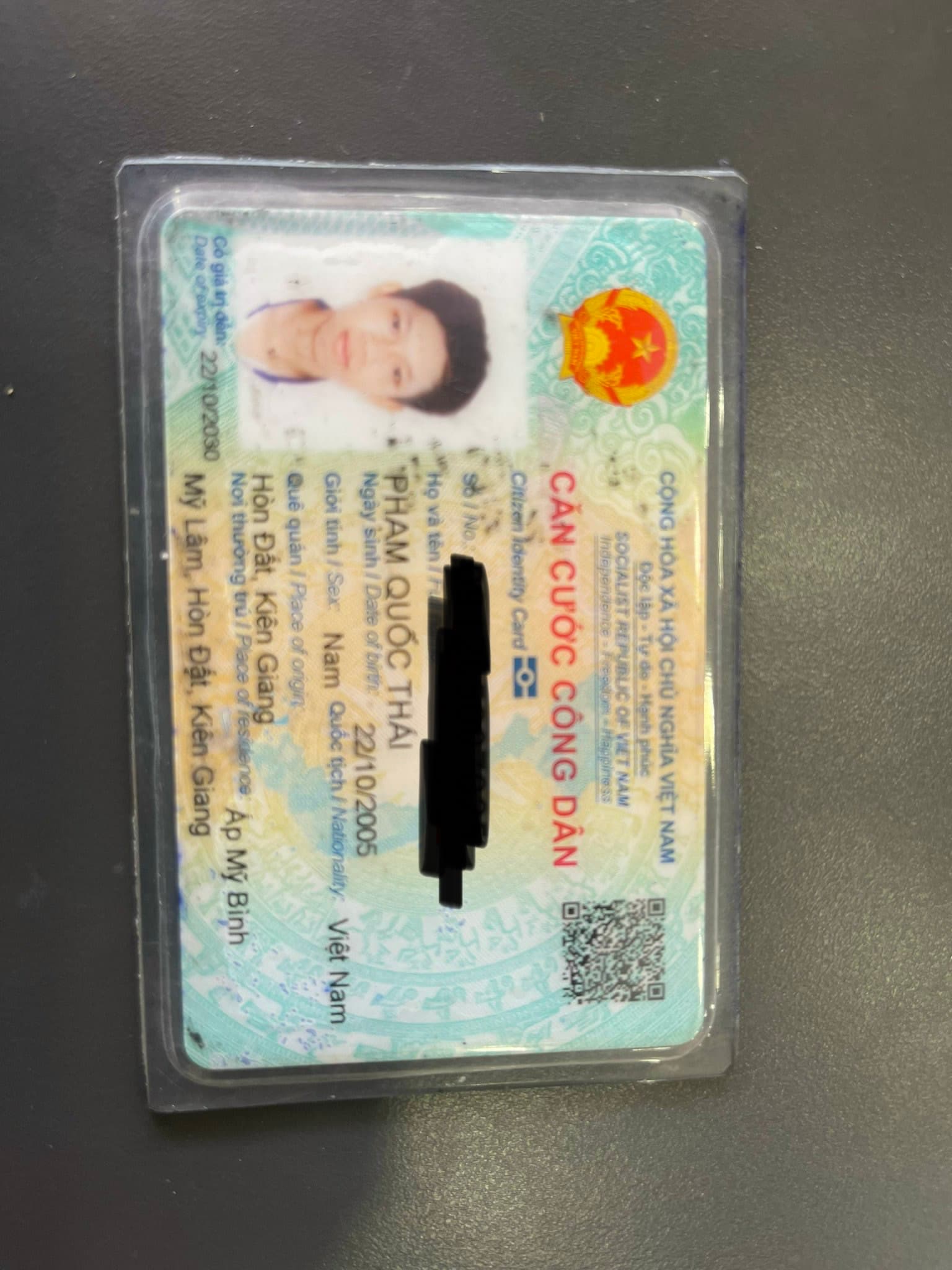 Rơi ví/giấy tờ Phạm Quốc Thái 22102005 rơi ở HCM