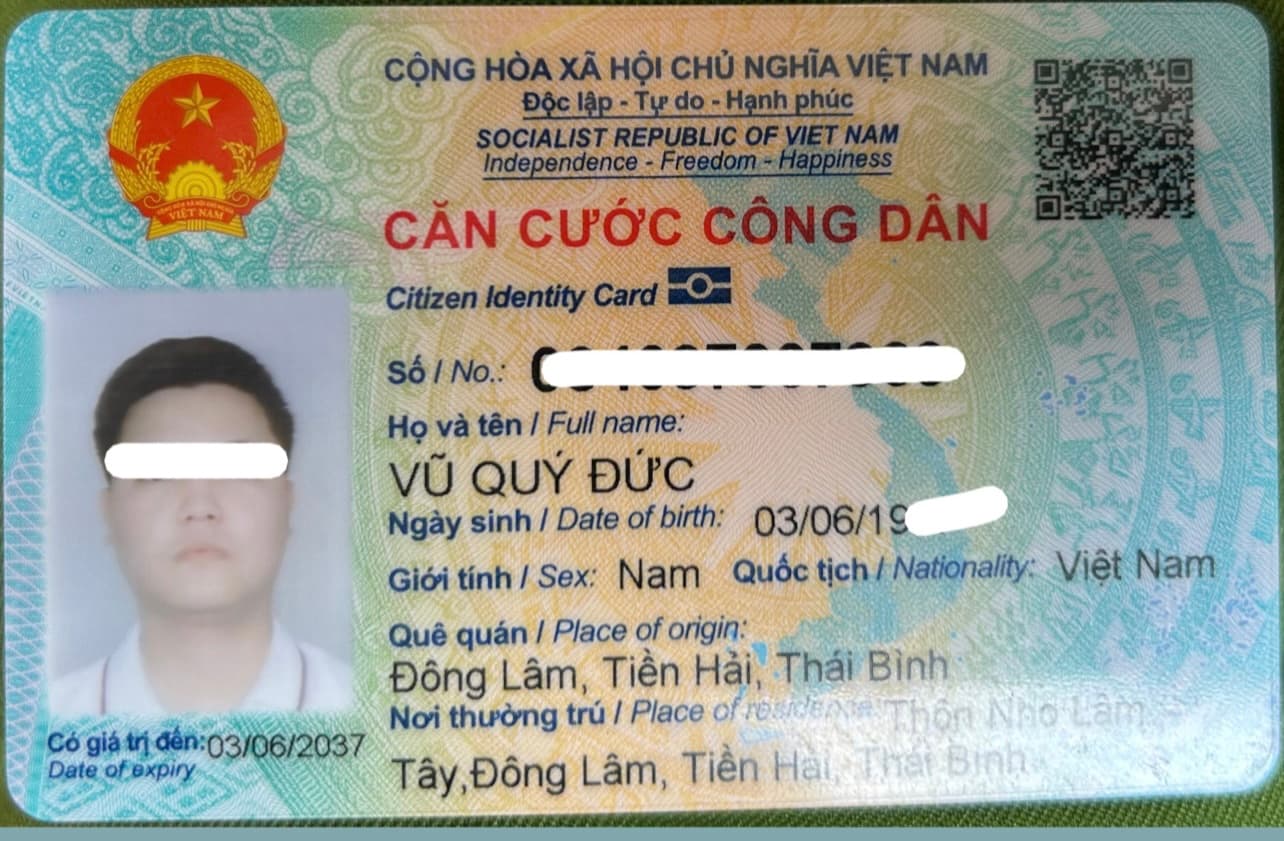 Rơi ví, giấy tờ tuỳ thân Vũ Quý Đức