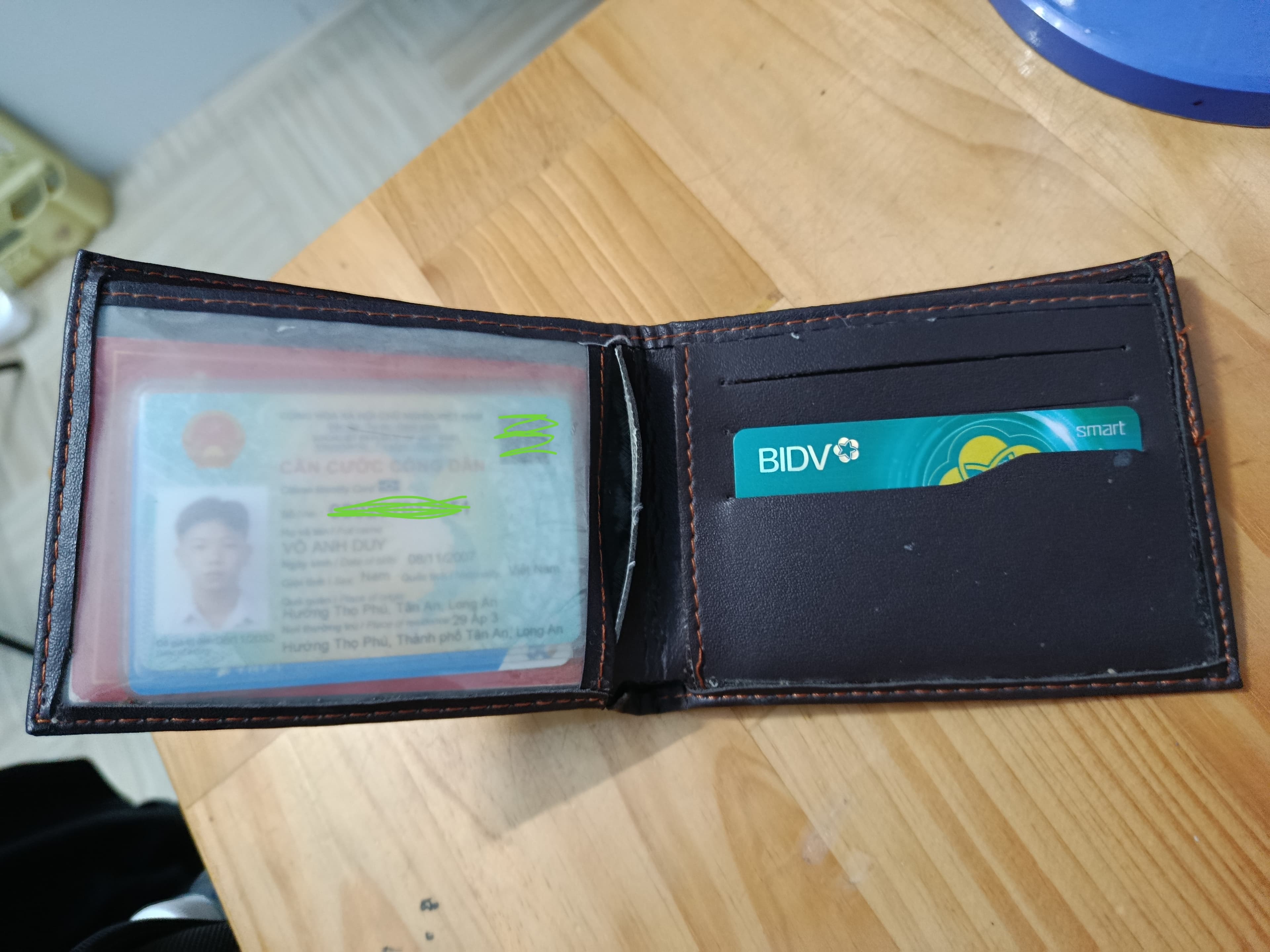 Rơi ví Võ Anh Duy 2007 rơi ở Tân An