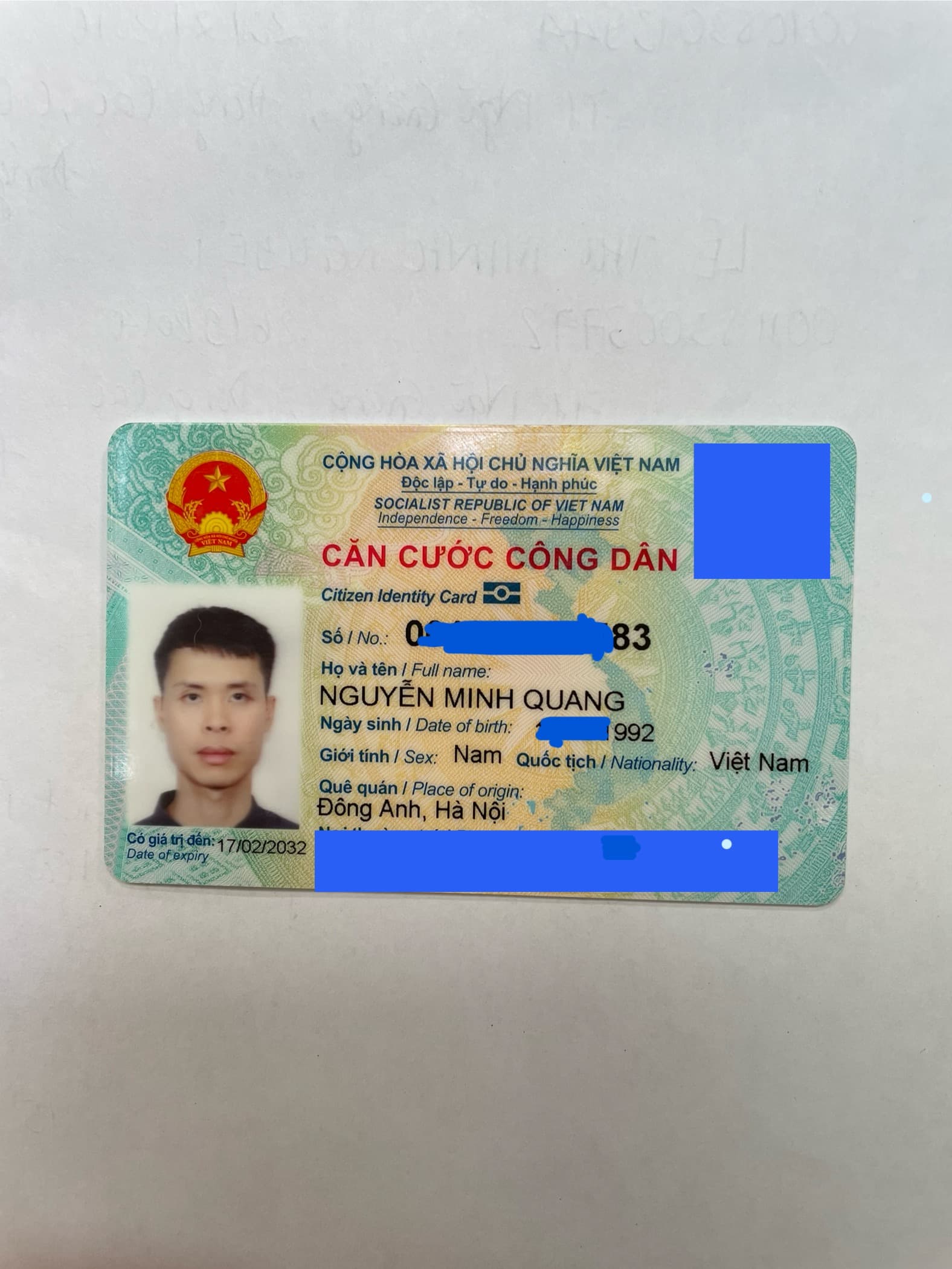 Rơi ví Nguyễn Minh Quang 1992 rơi ở Hà Nội