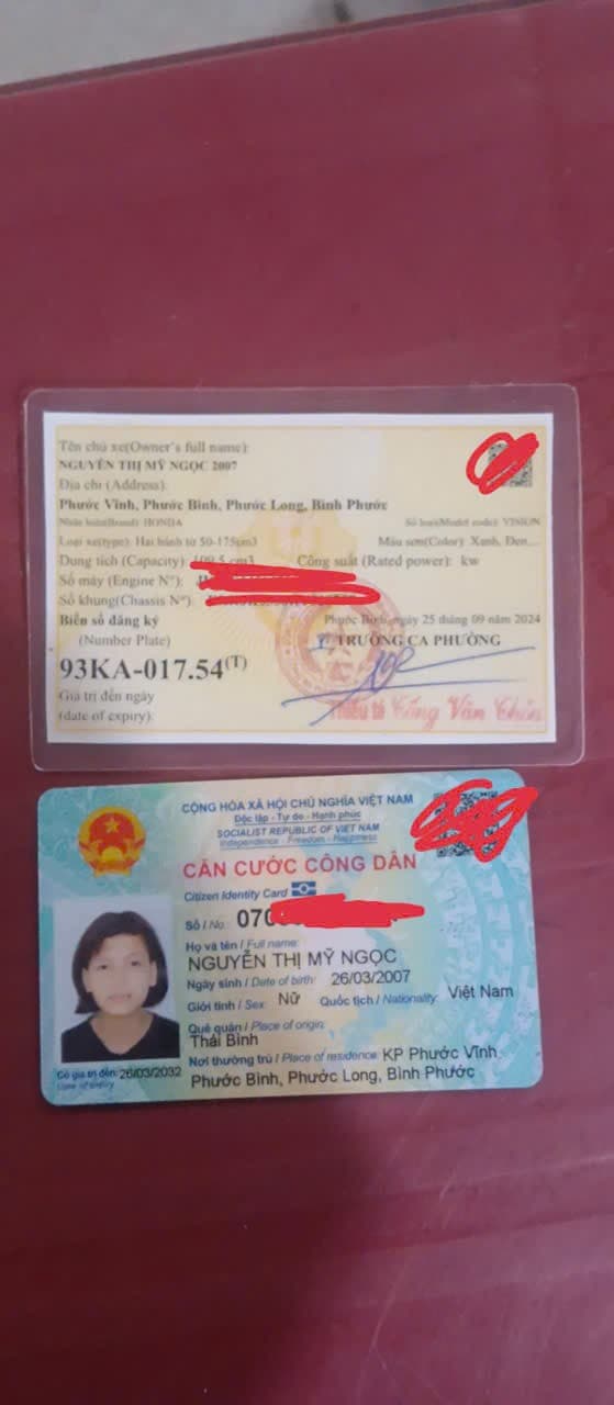 Rơi ví Nguyễn thị MỸ Ngọc 2007 rơi ở Thủ Đức đường trần thảo kế bên trường dh văn hóa