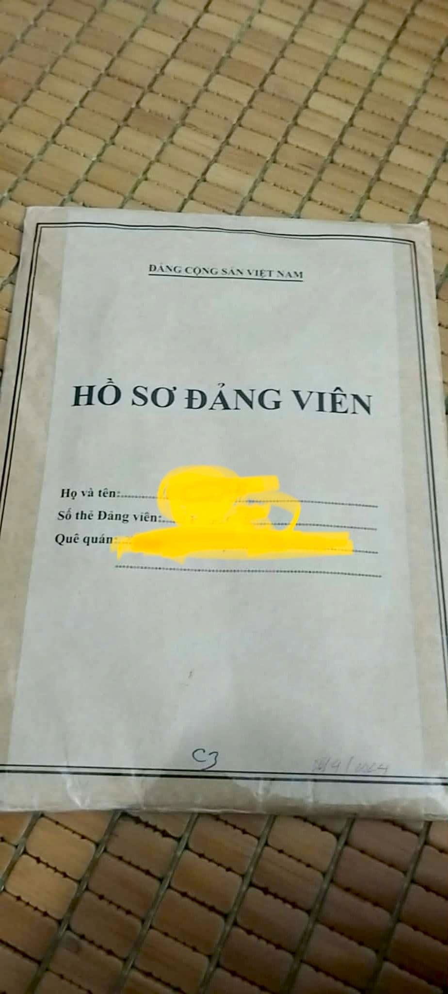 Rơi Hồ sơ đảng viên/ Hồ sơ cán bộ Phạm Trung Hiếu quê Ninh Bình ở Hải Phòng
