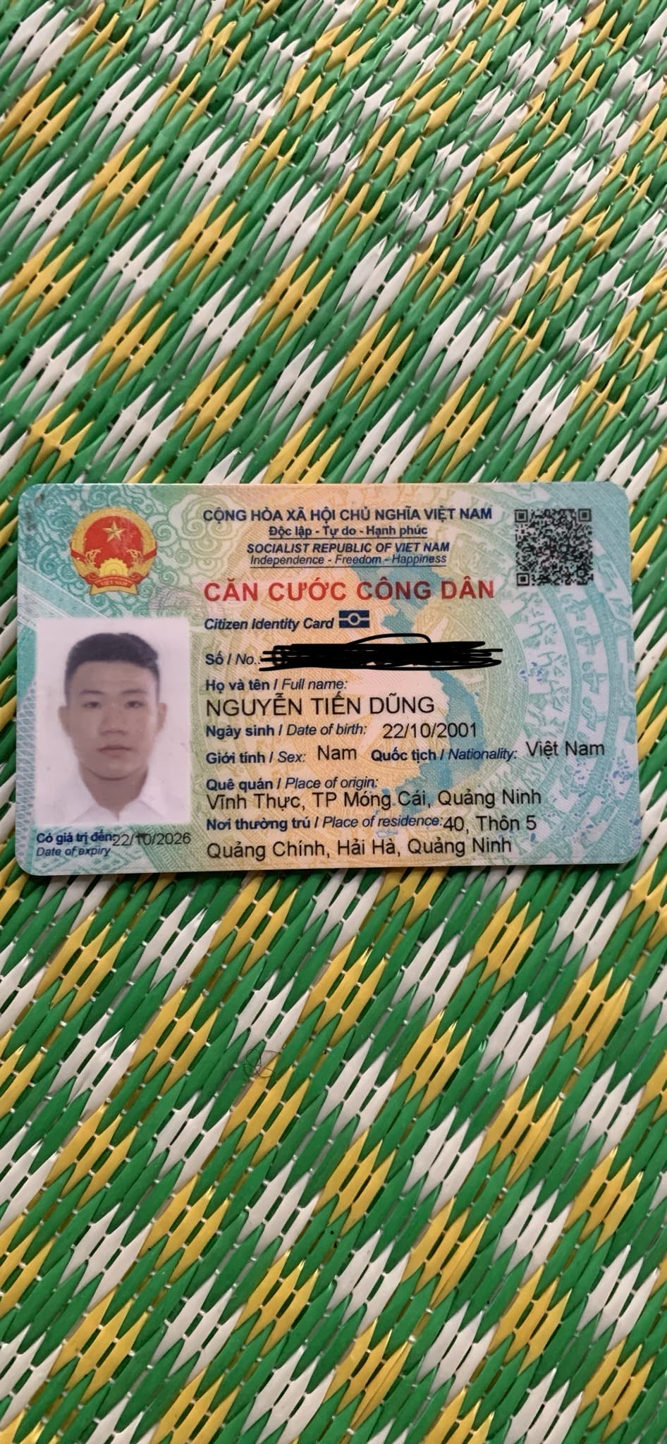 Rơi ví / giấy tờ tuỳ thân Nguyễn Tiến Dũng 2001 ở hà nội