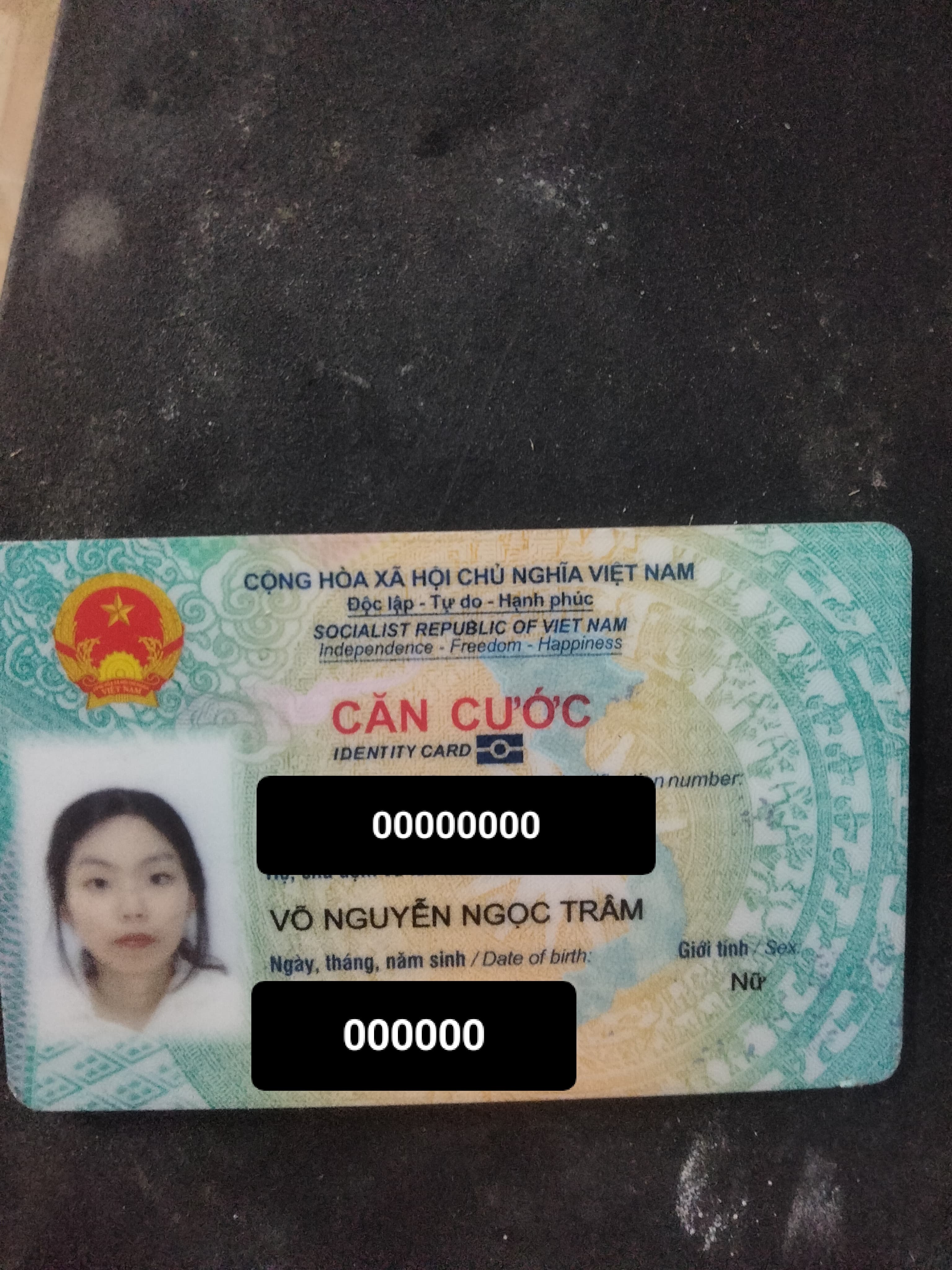 Hôm qua mình nhặt đc căn cước, tìm người đánh rơi 