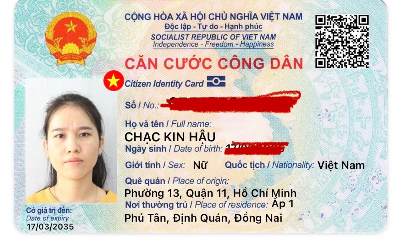 Tìm căn cước công dân chạc kin hậu 1995 rơi ở đà lạt