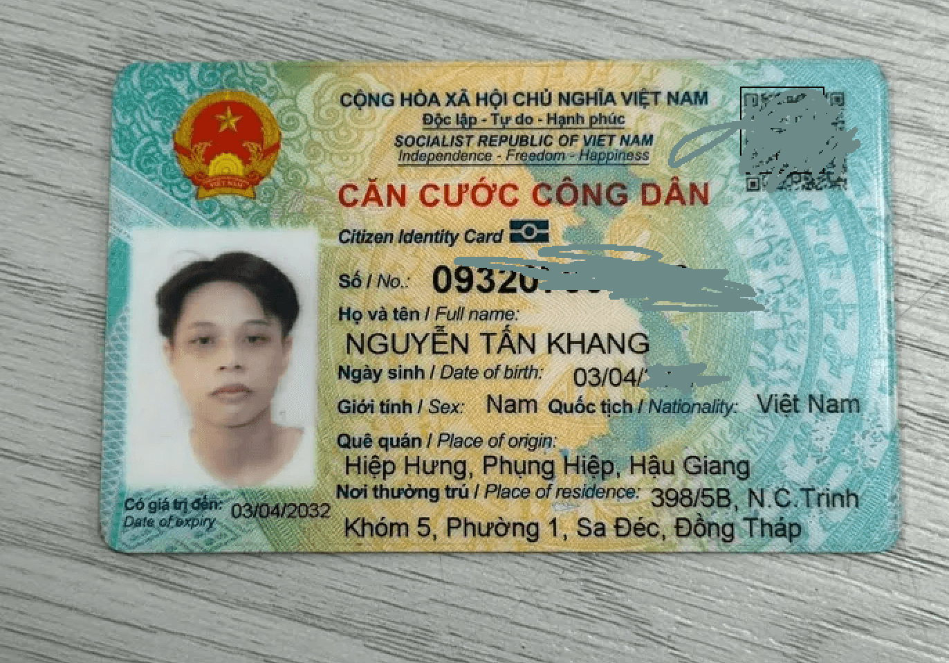 Rơi ví/giấy tờ tuỳ thân Nguyễn Tấn Khang và Lý Văn Tửng