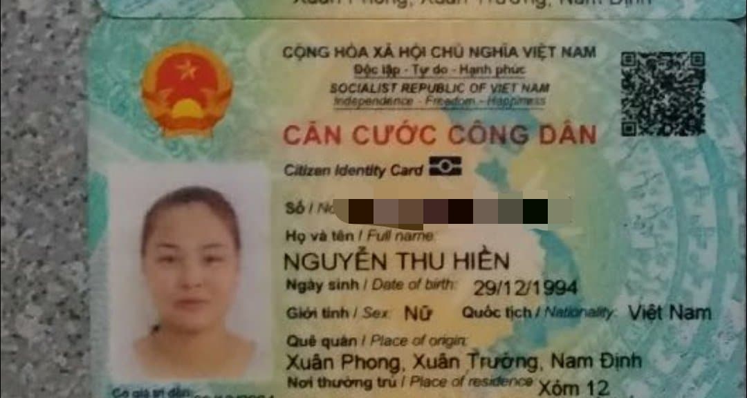Mất ví tiền có giấy tờ tùy thân Nguyễn Thu Hiền 1994 rơi ở xã củ chi hồ chí minh 