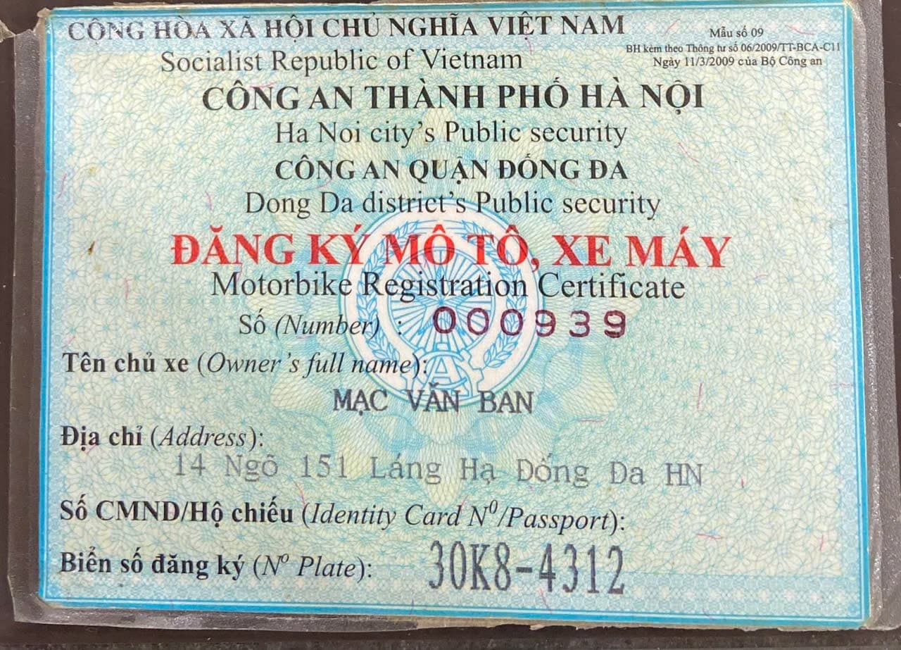 Tìm đăng ký xe máy