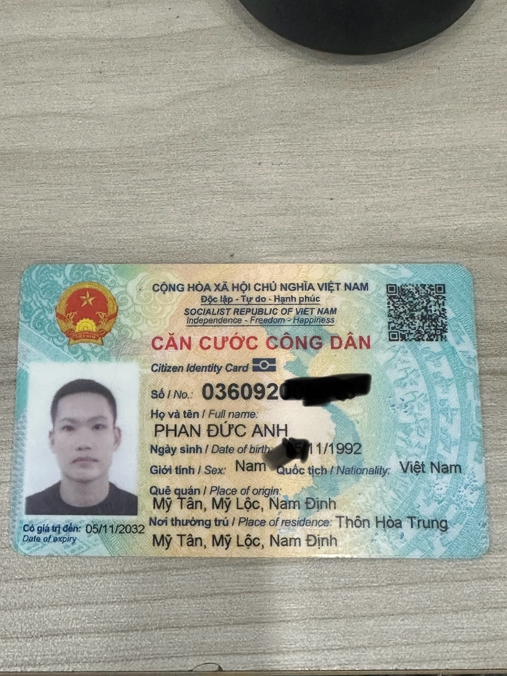 Rơi ví / giấy tờ tuỳ thân Phan Đức Anh 1992 ở Quảng Ngãi 