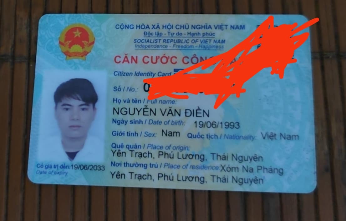 Rơi ví: cccd,gplx...tên Ng_v_ĐIỀN