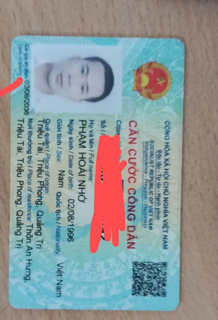 Mất ví/ giấy tờ tùy thân Phạm Hoài Nhớ 1996 rơi ở đoạn đường Phan Văn Hớn Quận 12
