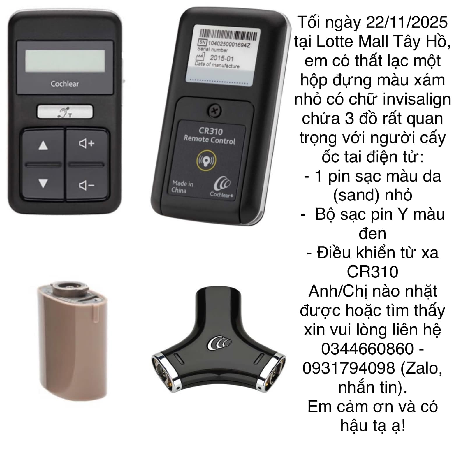 TÌM ĐỒ THẤT LẠC – LOTTE MALL TÂY HỒ (22/11/2025)