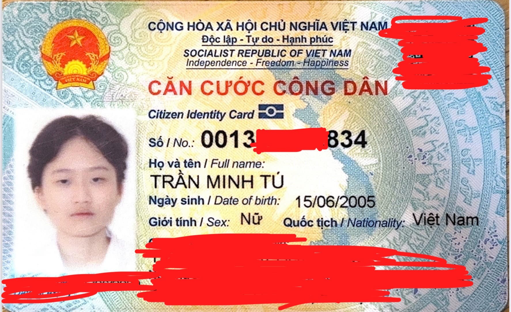 Rơi ví Trần Minh Tú 2005 ở Quận 7 Thành phố HCM