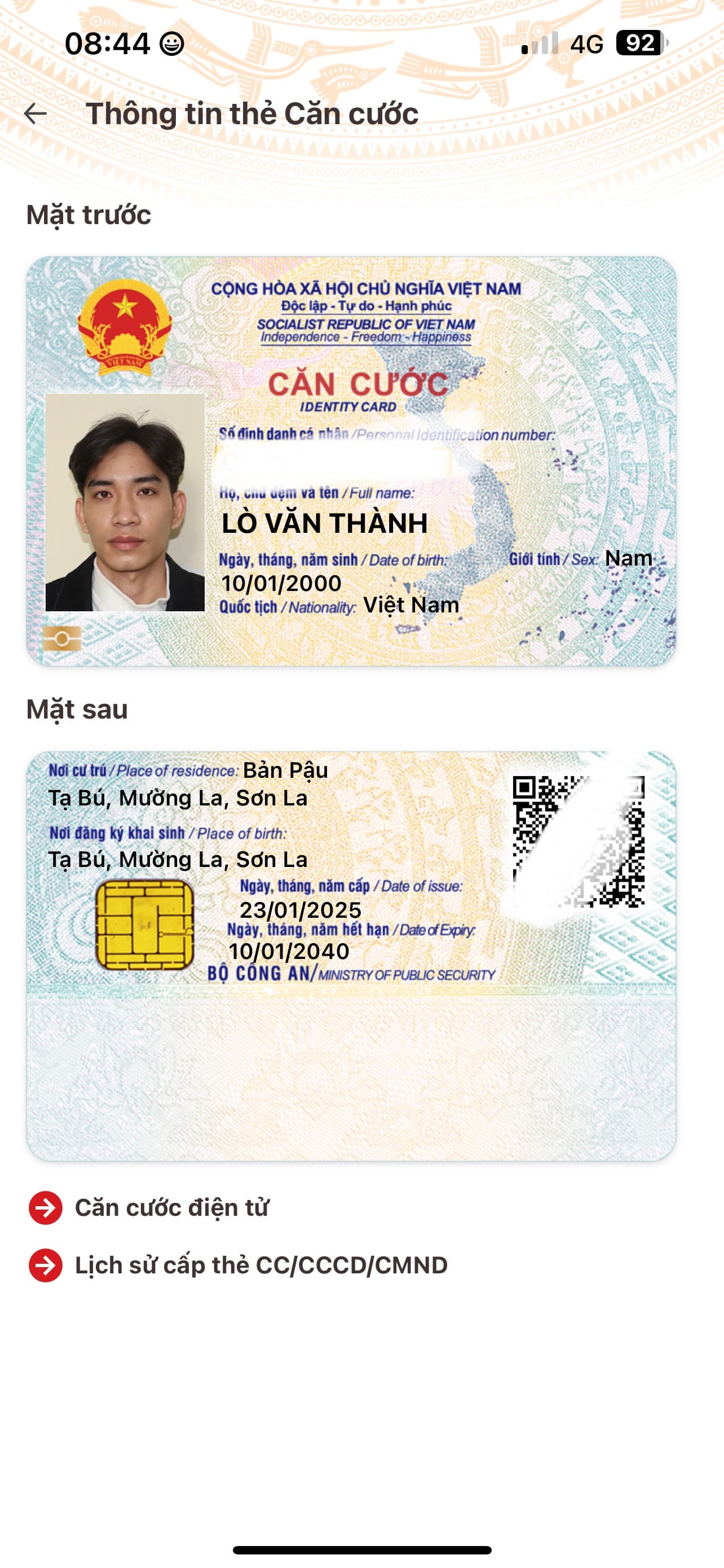 rơi ví giấy tờ tuỳ thân Lò văn Thành 2000 rơi ở mường la