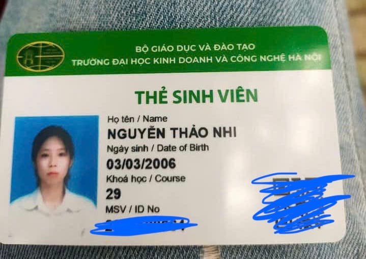 Em làm rơi ví, Nguyễn Thảo Nhi 2006 ở Vĩnh Tuy ạ
