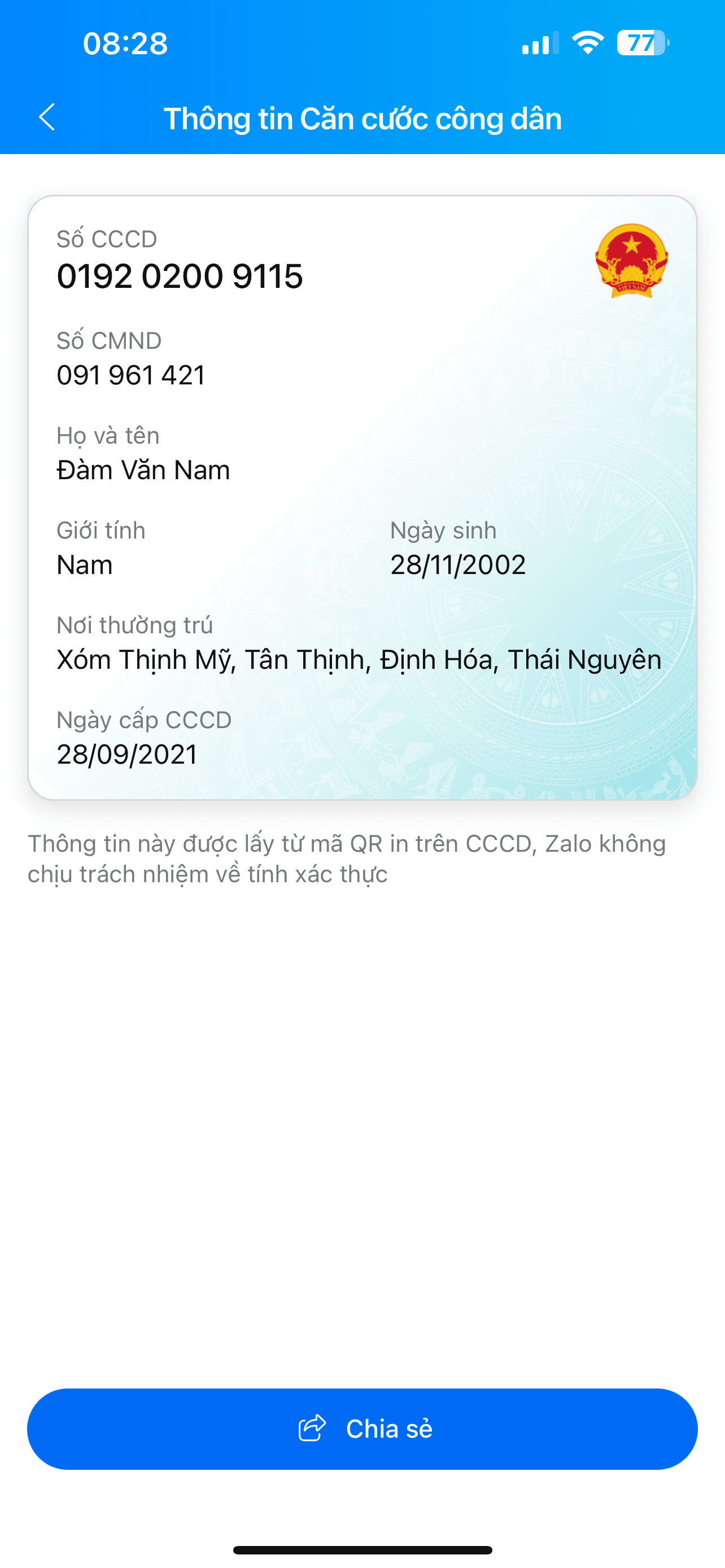 Rơi ví Đàm Văn Nam 