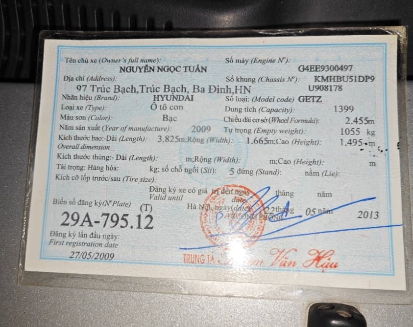 Tìm giấy tờ xe bị rơi ở Bắc Ninh. Sđt: 0969517394