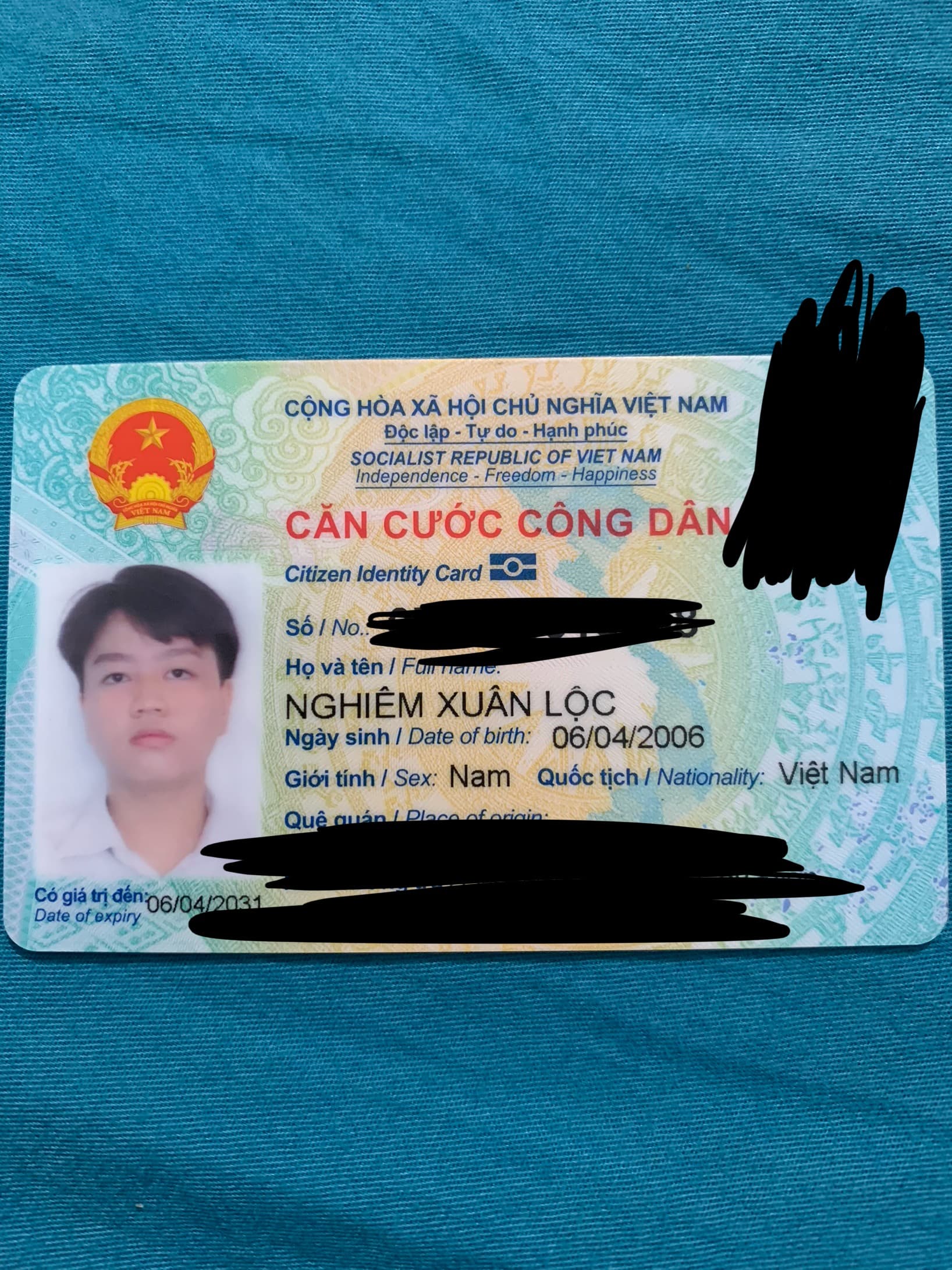 Rơi ví giấy tờ tuỳ thân Nghiêm Xuân Lộc 2006 rơi ở Biên Hoà