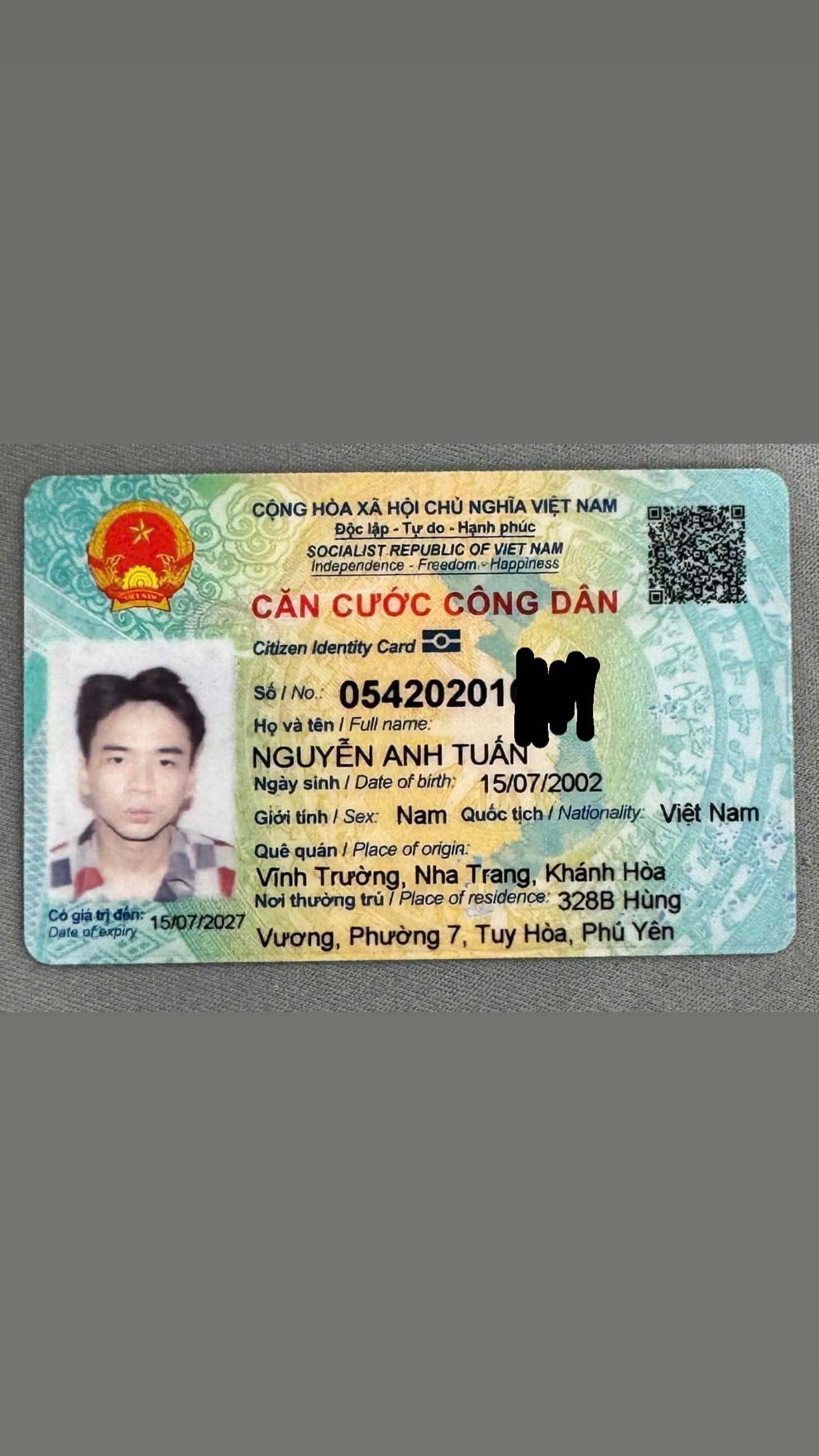 Rơi ví Nguyễn Anh Tuấn 2002 ở đường 3/2 HCM