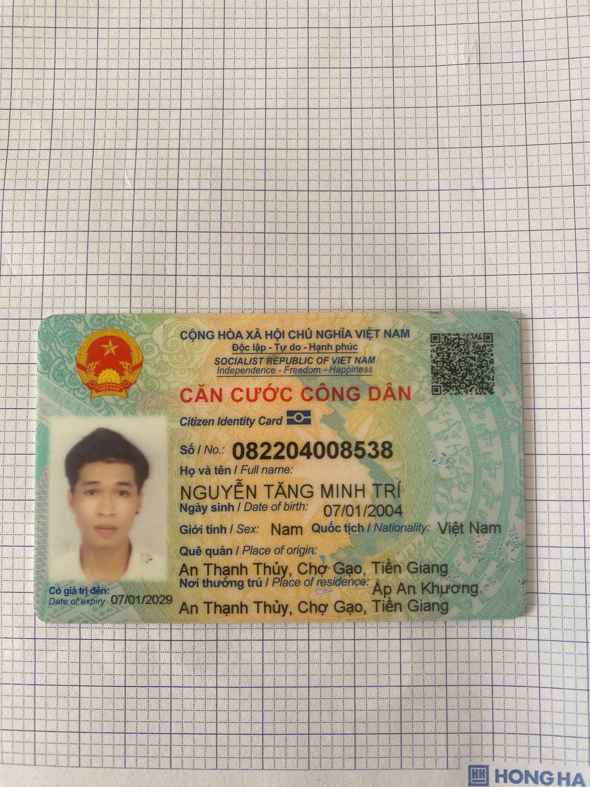 Rơi ví giấy tờ tuỳ thân