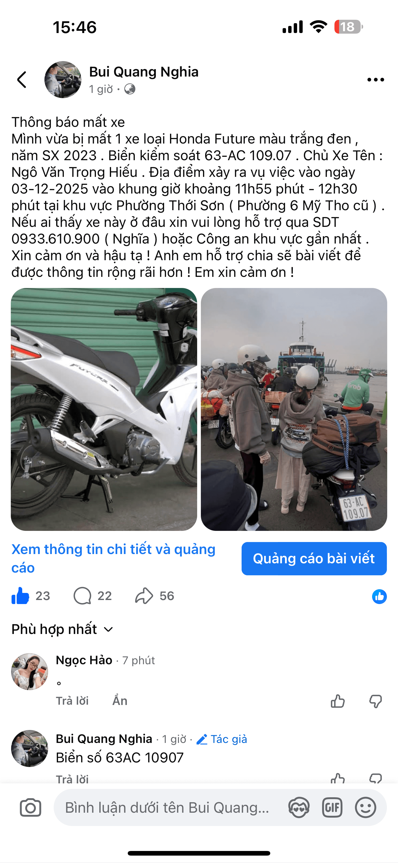 Mất Xe Future màu trắng đen 