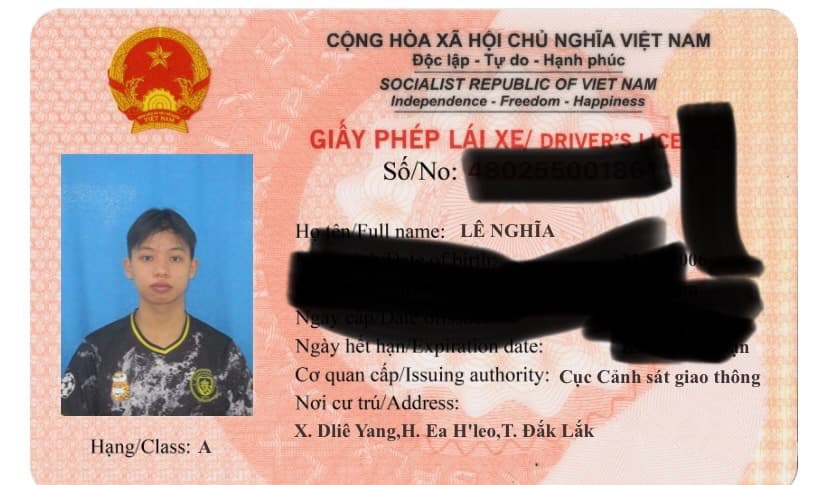 Rơi hồ sơ sát hạch và bằng lái xe hạng A