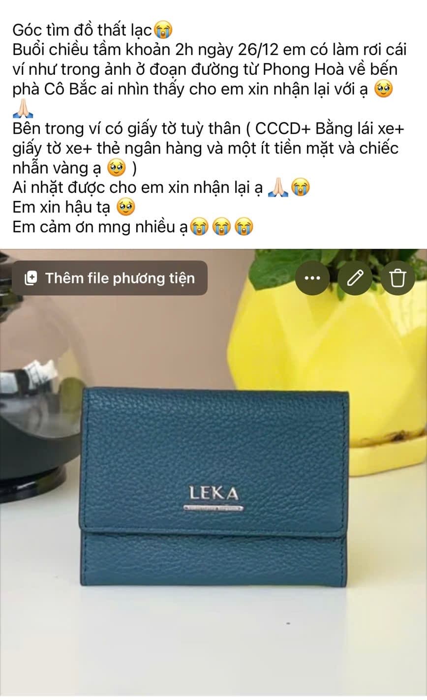 Tìm ví đánh rơi 