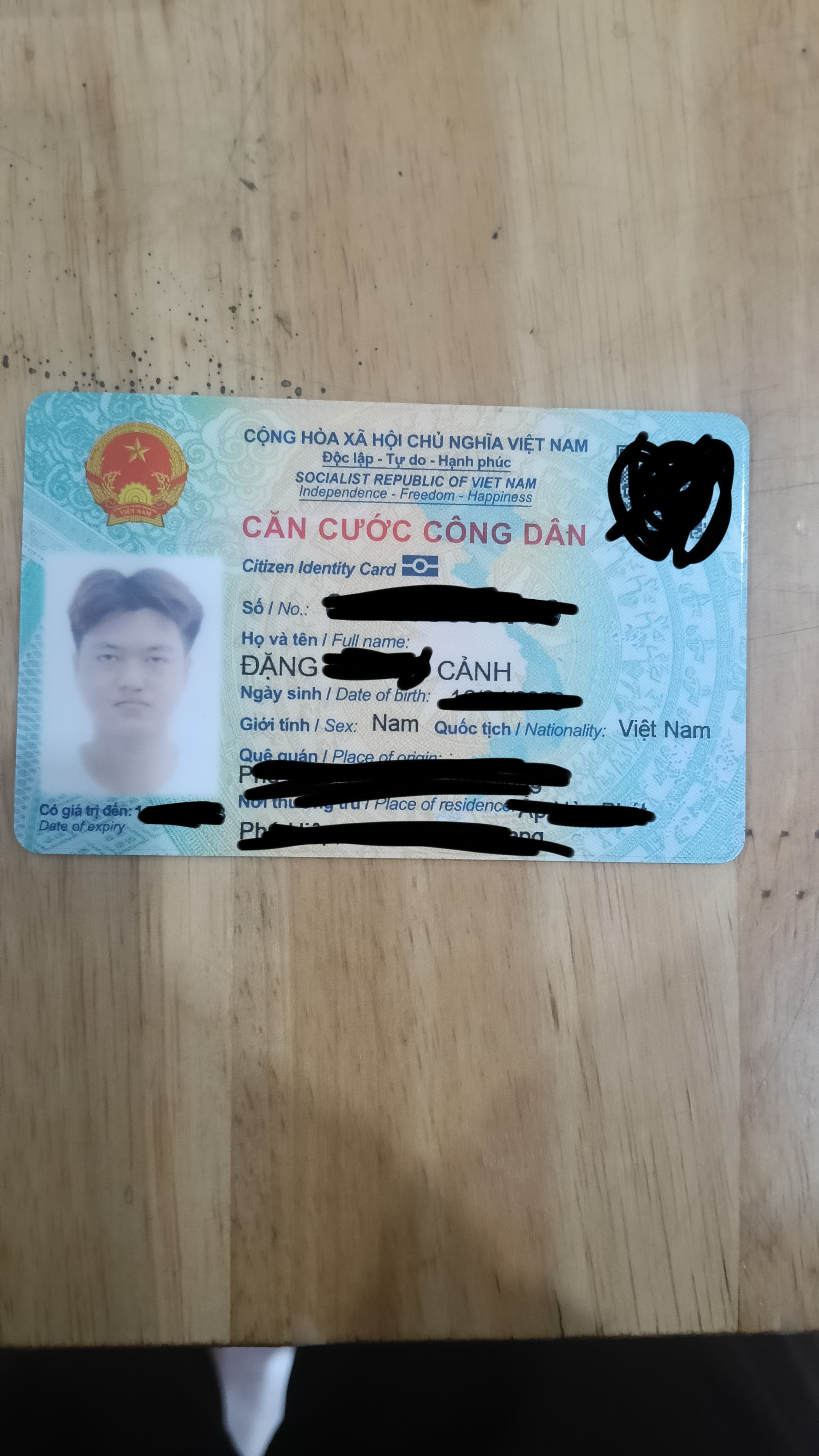 Rơi ví giấy tờ Đặng Phước Cảnh 2003 rơi ở địa phận từ Châu Thành Bến Tre về Tân Hiệp Tân Uyên BD