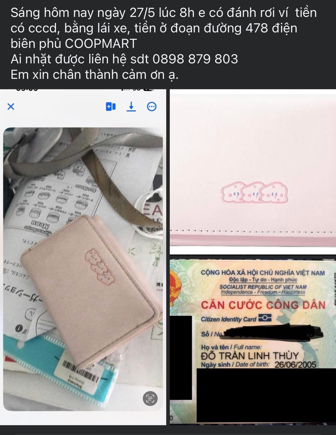 TÌM VÍ TIỀN ĐÁNH RƠI 