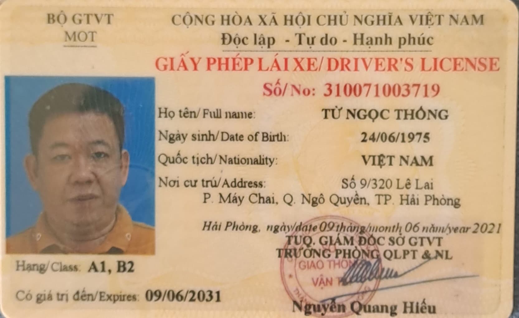 Tìm ví đánh rơi có căn cước mang tên Từ Ngọc Thống