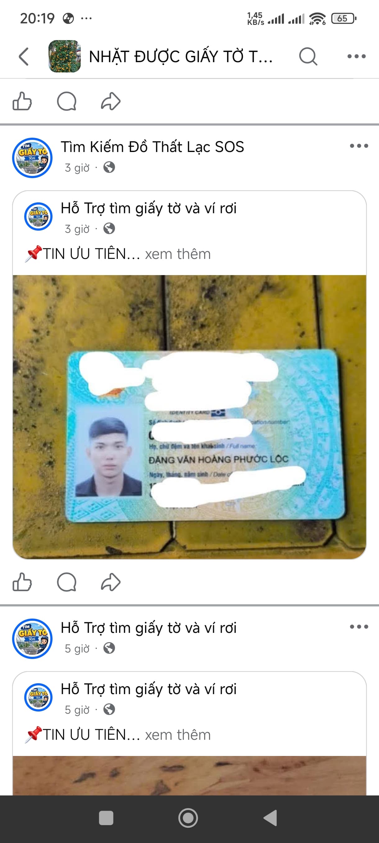 Em bị mất quý ở Nguyễn Tri Phương dĩ An Bình Dương ai nhặt được cho em xin lại quà hậu tạ ạ 