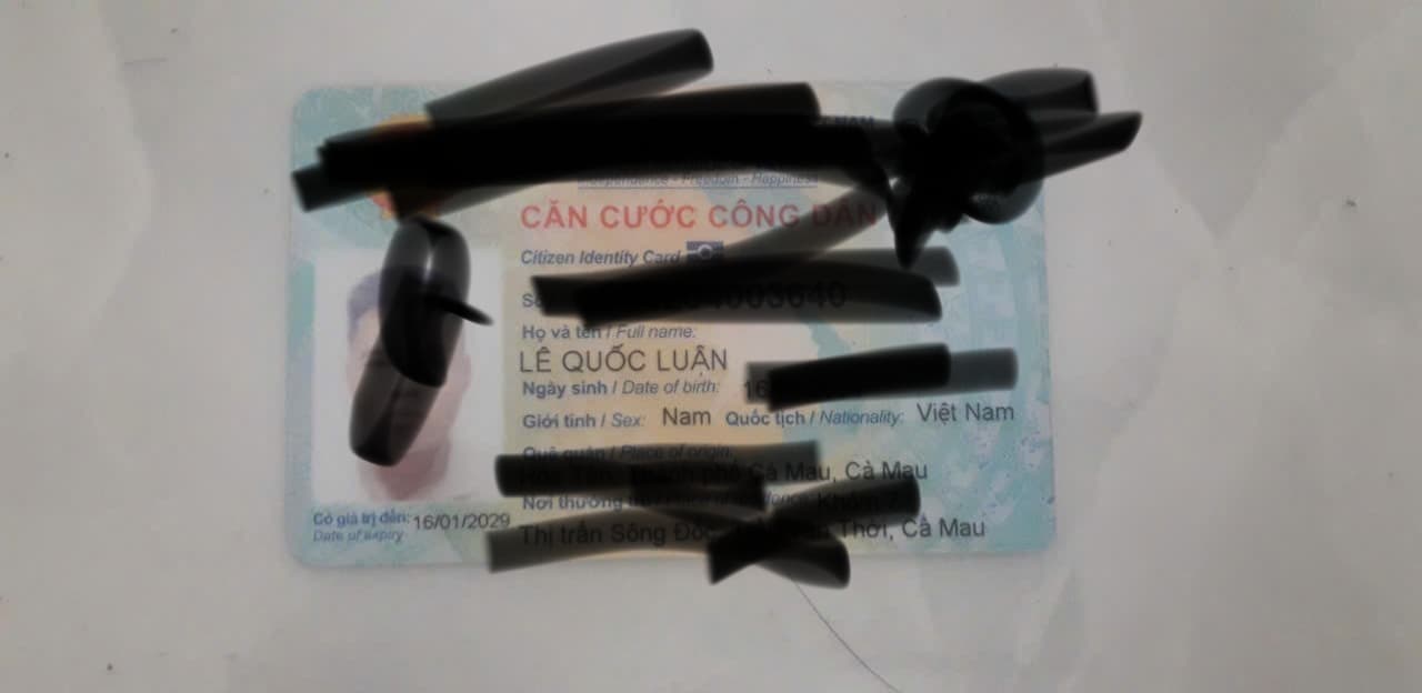 Rơi ví/giấy tờ tùy thân của Lê Quốc Luận ở Cần Thơ