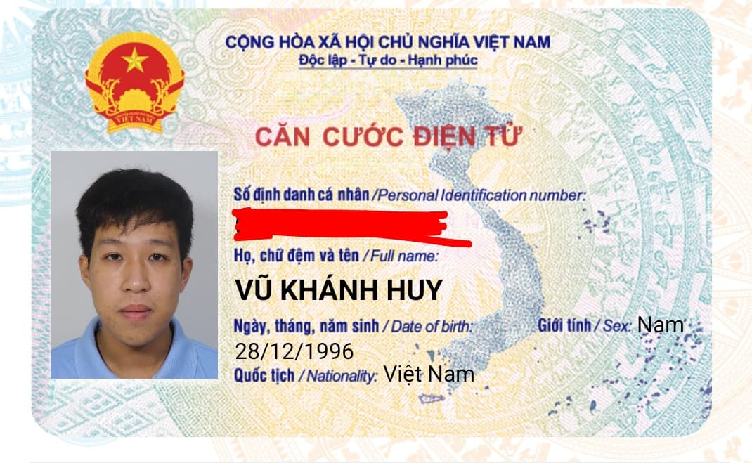 Rơi ví, giấy tờ tên Vũ Khánh Huy 1996 ở Kim Giang, Hà Nội