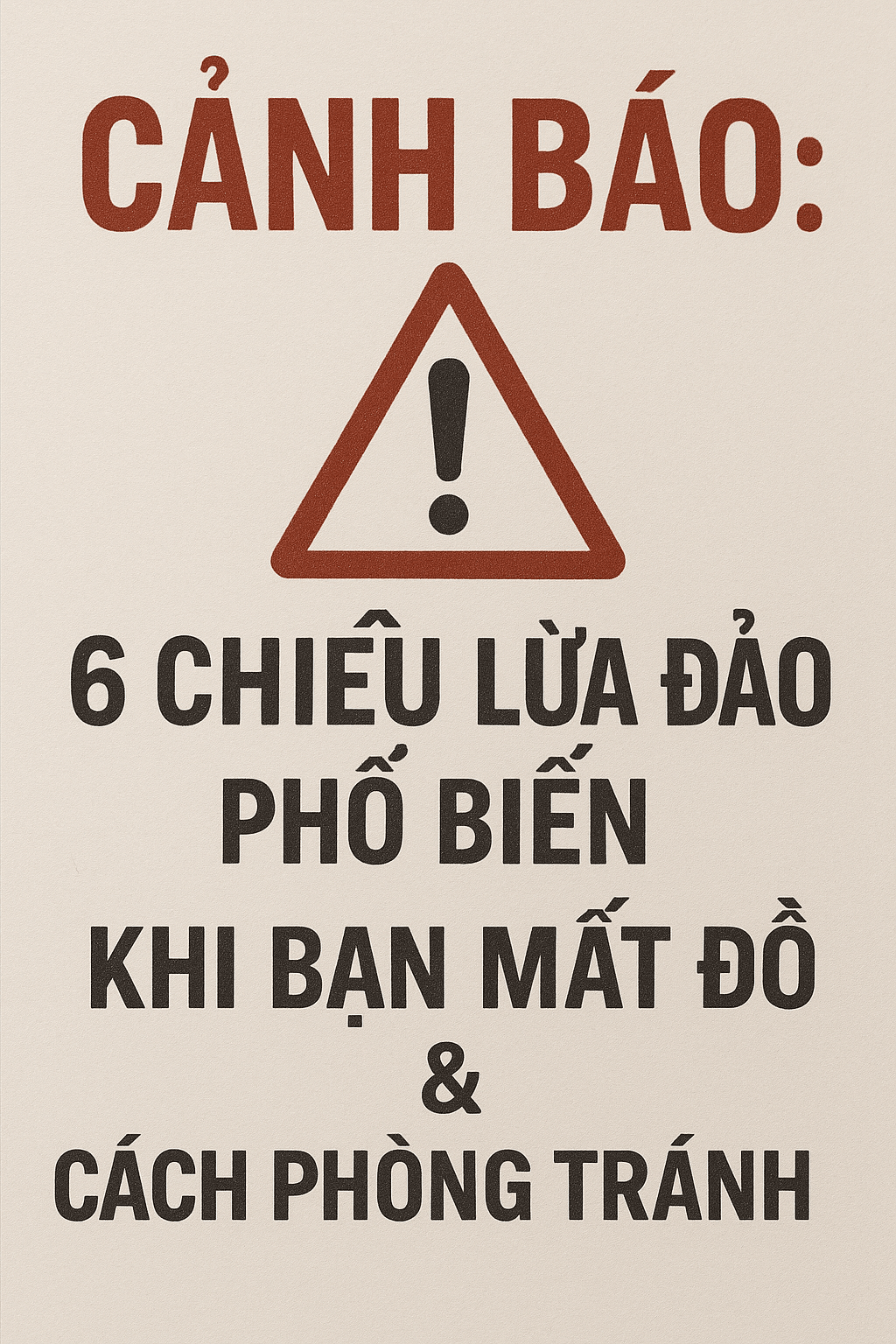 Cảnh Báo: 6 Chiêu Lừa Đảo Phổ Biến Khi Bạn Mất Đồ & Cách Phòng Tránh