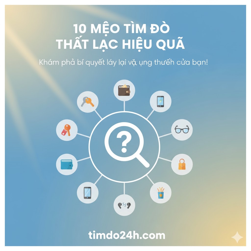 TOP 10 Mẹo Tìm Đồ Thất Lạc Hiệu Quả – Ai Cũng Nên Biết!
