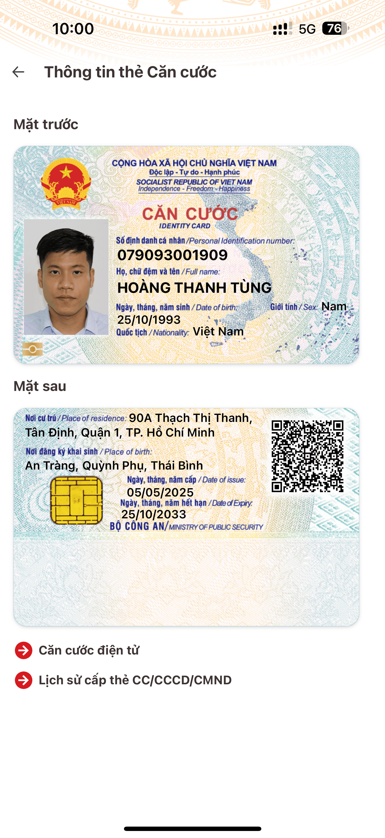 Đánh rơi ví bên trong có CCCD tên Hoàng Thanh Tùng 1993