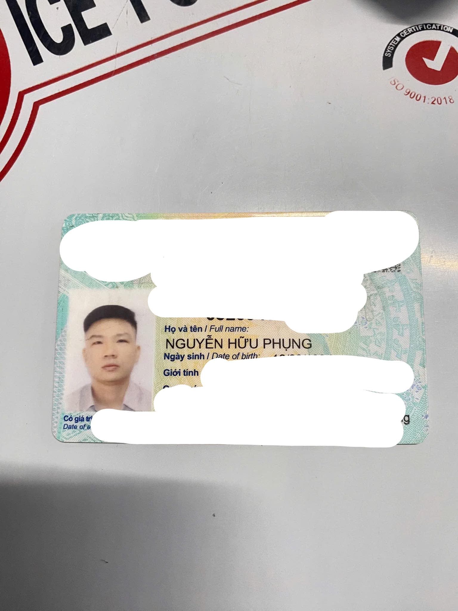 Rơi ví giấy tờ Nguyễn Hữu Phụng ở Phan Rang