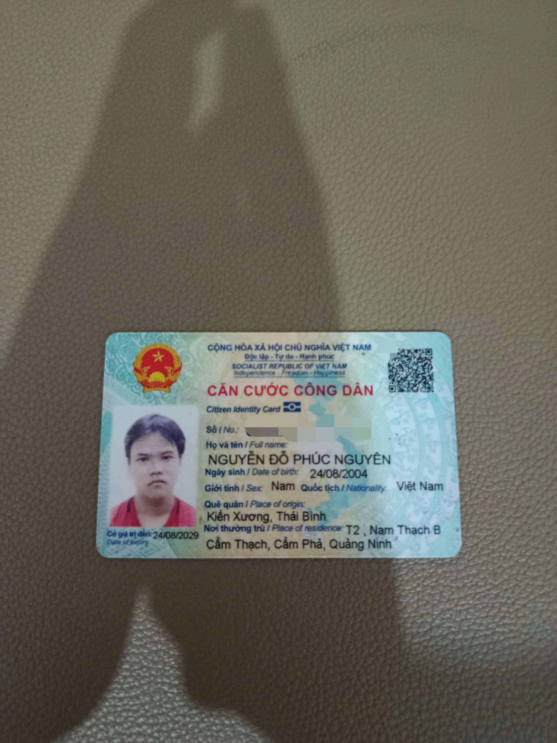 Rơi ví/giấy tờ tùy thân Nguyễn Đỗ Phúc Nguyên ở Hà Nội