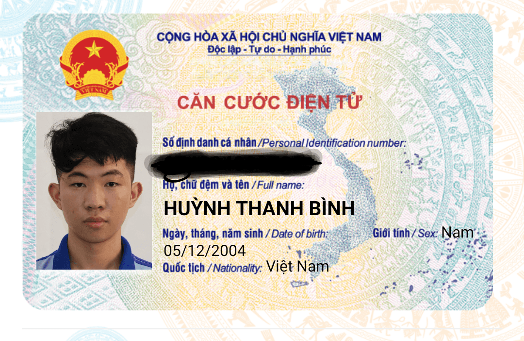 Tìm ví có CCCD Huỳnh Thanh Bình ở Dĩ An