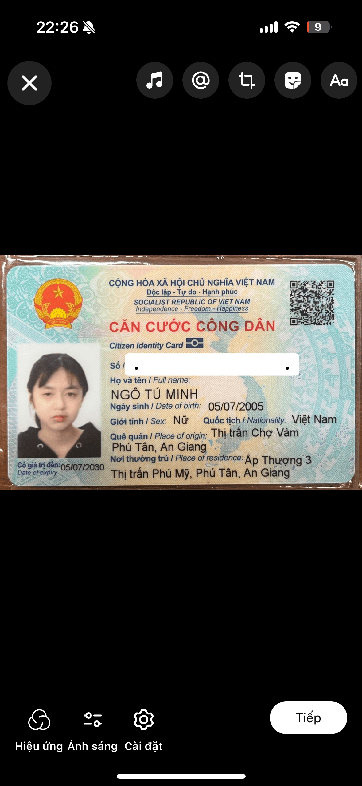 Rơi ví tên NGÔ TÚ MINH 2005 rơi ở NƠ TRANG LONG