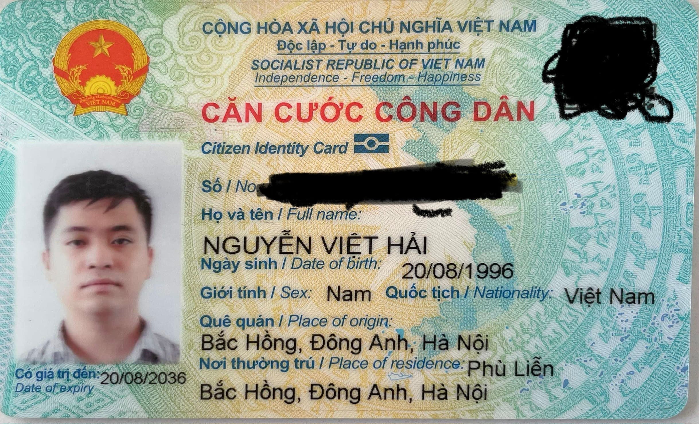 Rơi ví Nguyễn Việt Hải ở Thanh Xuân, Hà Nội