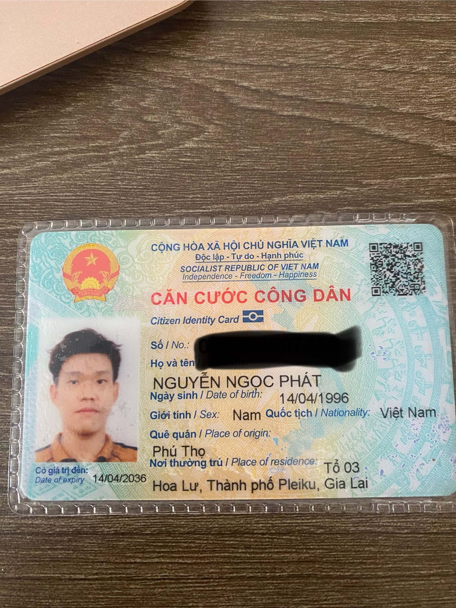 Rơi ví giấy tờ tuỳ thân Nguyễn Ngọc Phát 1996 ở TP HCM